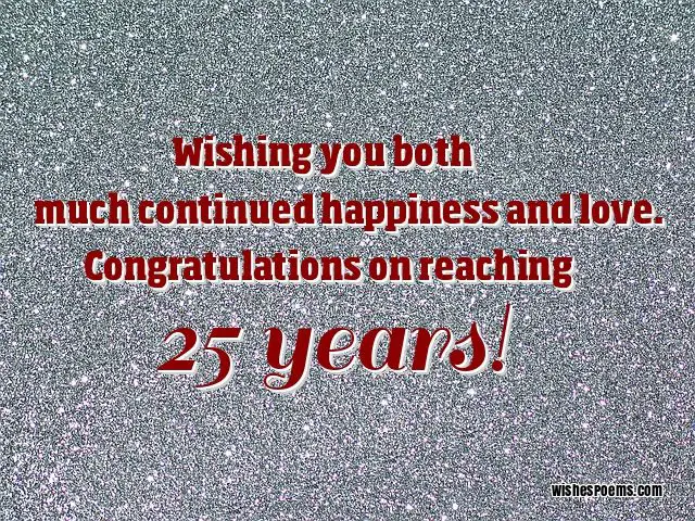 25th anniversary wishes